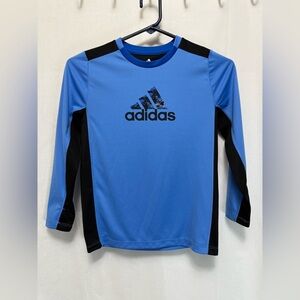 Adidas Kids Blue and Black Boys Size 7 (0107)
